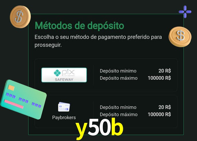 O cassino y50b oferece uma grande variedade de métodos de pagamento